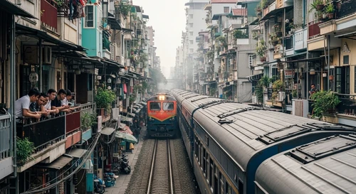 Hanoi Train Street: Sipping Coffee Millimeters from a Locomotive