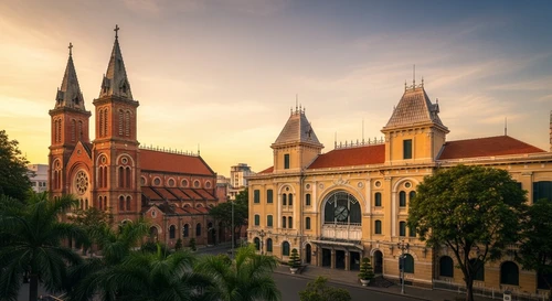 Saigon District 1: Notre Dame, Rooftop Bars, and Com Tam